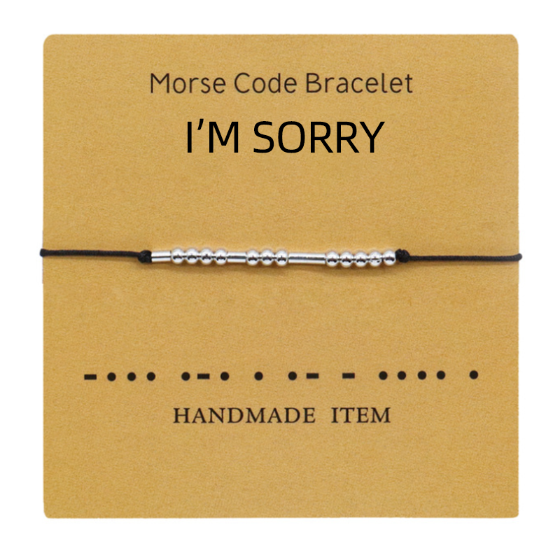 Dame håndvævet kobber armbånd, morse kode besked, elegant og holdbart supplement til din daglige påklædning.