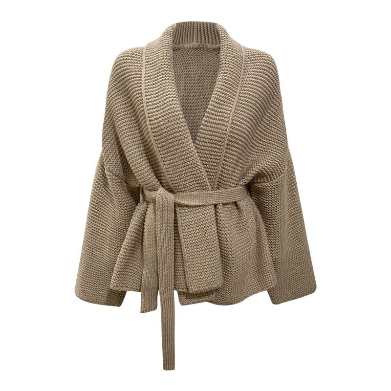 Naisten mid-length villatakki, ylipitkä leikkaus, lämmin ja elegantti, vyötärölle sidottava yksityiskohta, syksyn tyyliin.