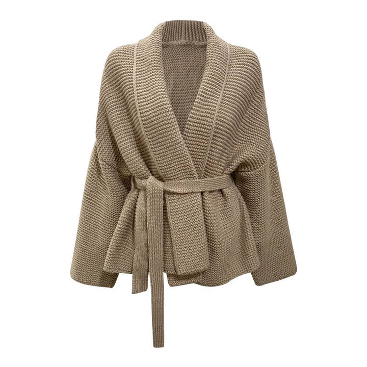 Naisten mid-length villatakki, ylipitkä leikkaus, lämmin ja elegantti, vyötärölle sidottava yksityiskohta, syksyn tyyliin.