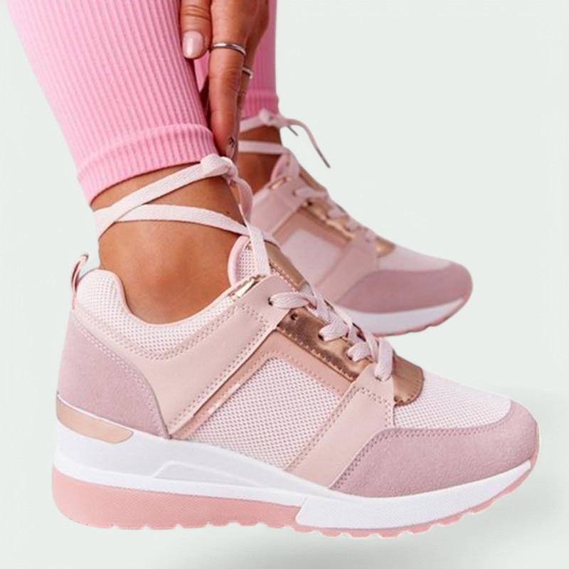 Dame sko med fleksibel gummiydersål, moderne design, passer til forskellige outfits.