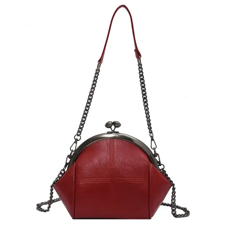 "Naisten musta crossbody-laukku ketjun yksityiskohdilla, tyylikäs PU-nahka, säädettävällä olkahihnalla, kompakti koko."