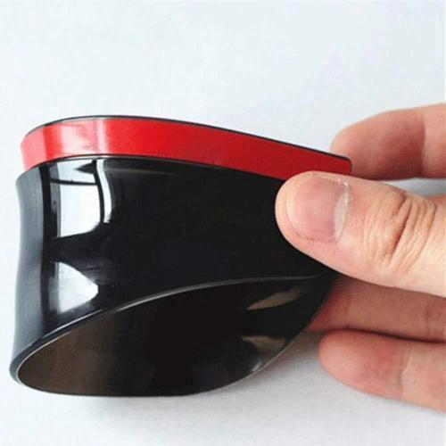 Dame sort/klar bakspejl regnslag, stilfuldt og holdbart PVC, nemt at installere med 3M tape.