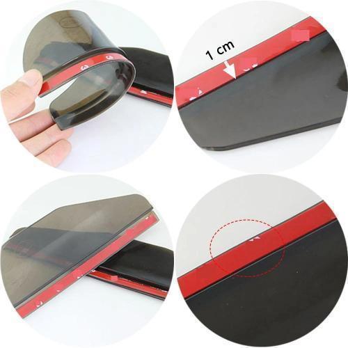 Dame sort/klar bakspejl regnslag, stilfuldt og holdbart PVC, nemt at installere med 3M tape.