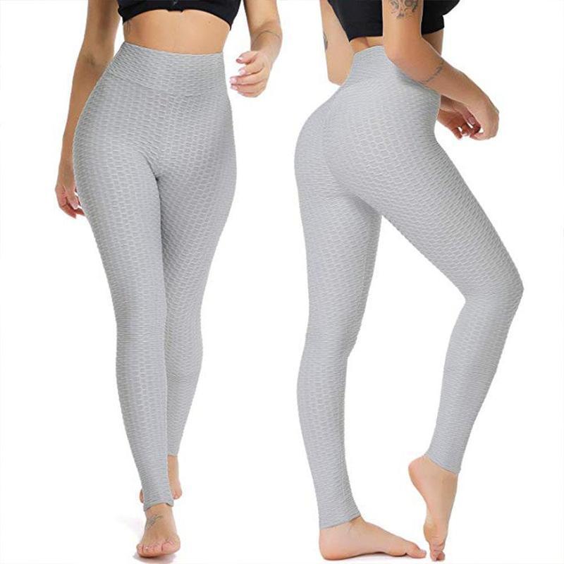 Damekompression leggings, sort, høj talje, formende snit, anti-cellulite effekt.
