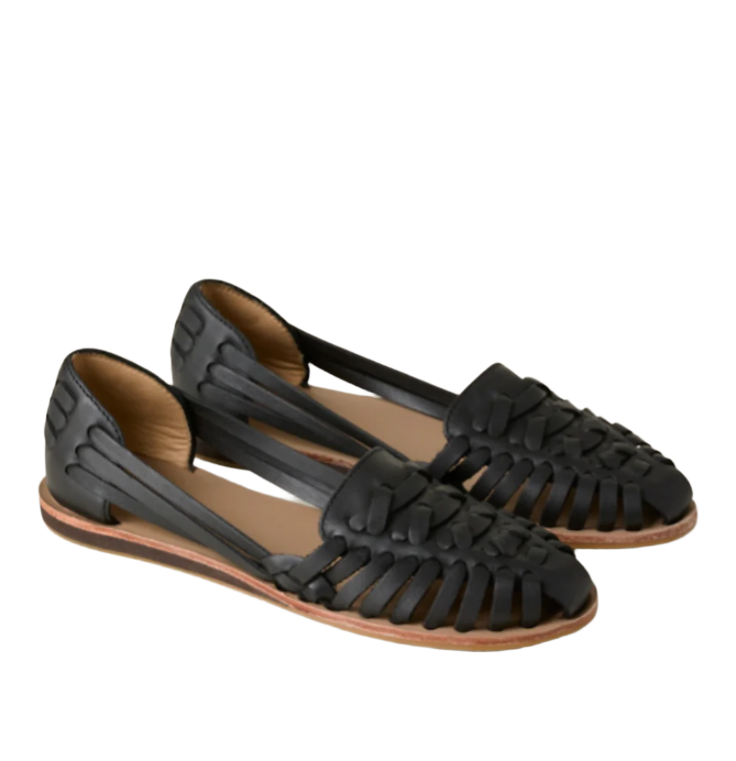 Naisten mustat nahka-tekstiili Slipper-kengät, elegantti ja ajaton muotoilu arkeen ja juhlaan, hengittävät ja mukavat.