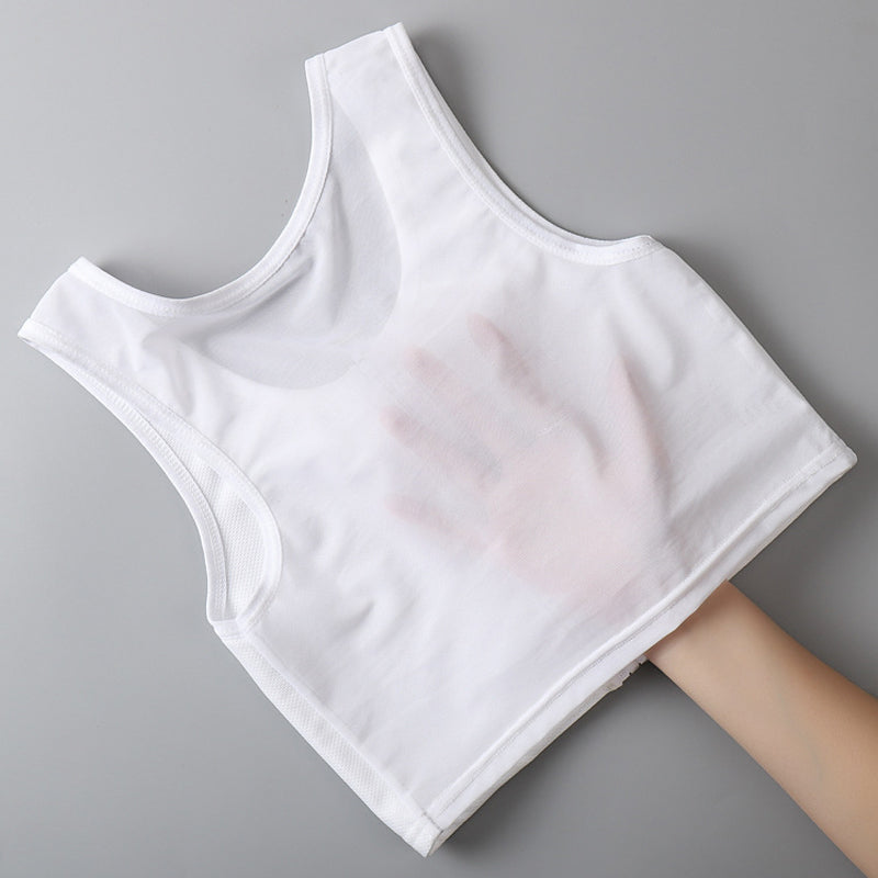 Dame let bustier top med lynlås, sort, rund halsudskæring, brede stropper, mesh stof, moderne stil.