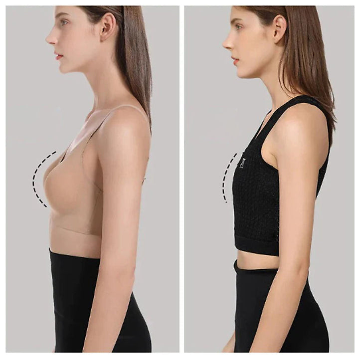 Dame let bustier top med lynlås, sort, rund halsudskæring, brede stropper, mesh stof, moderne stil.