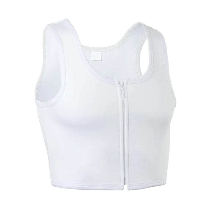 Dame let bustier top med lynlås, sort, rund halsudskæring, brede stropper, mesh stof, moderne stil.