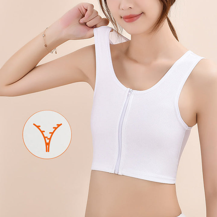 Dame let bustier top med lynlås, sort, rund halsudskæring, brede stropper, mesh stof, moderne stil.
