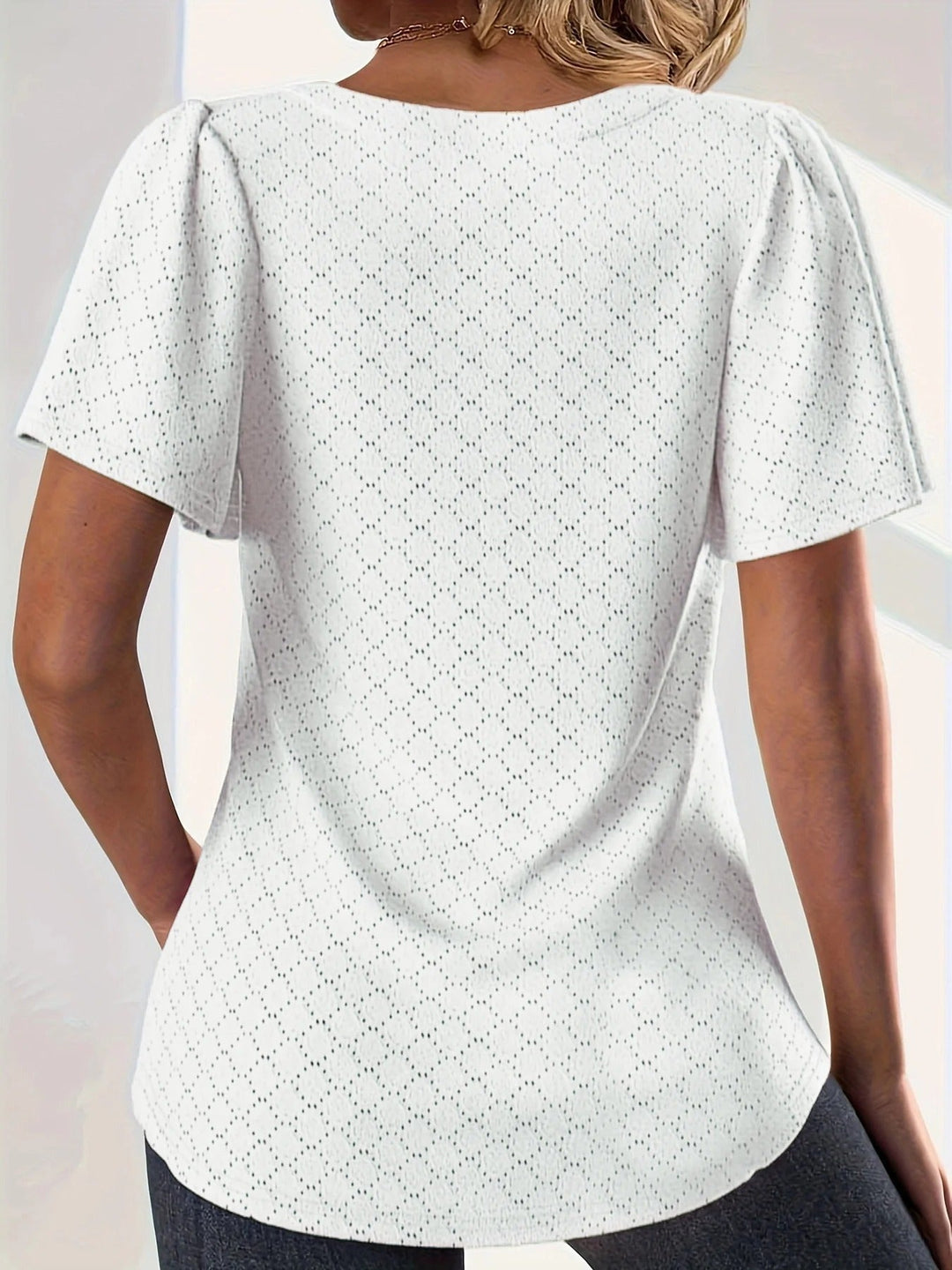 Dame Hollow Flounce Halterneck Top - Grøn, 2XL