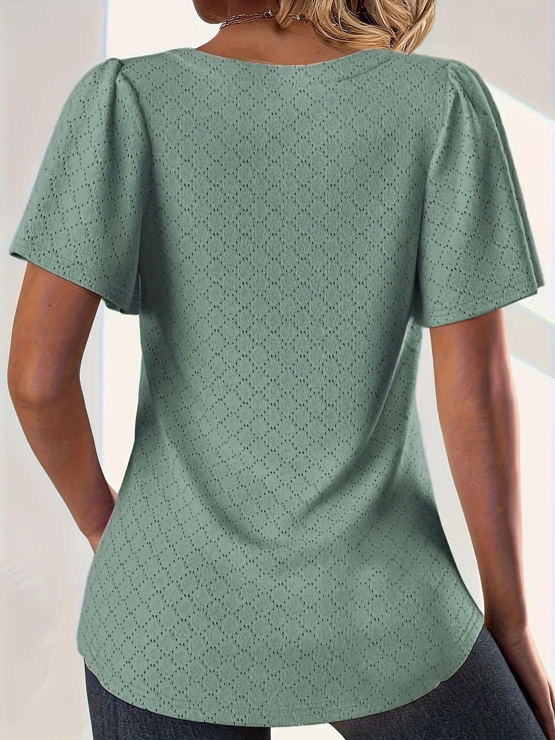 Dame Hollow Flounce Halterneck Top - Hvid, 2XL