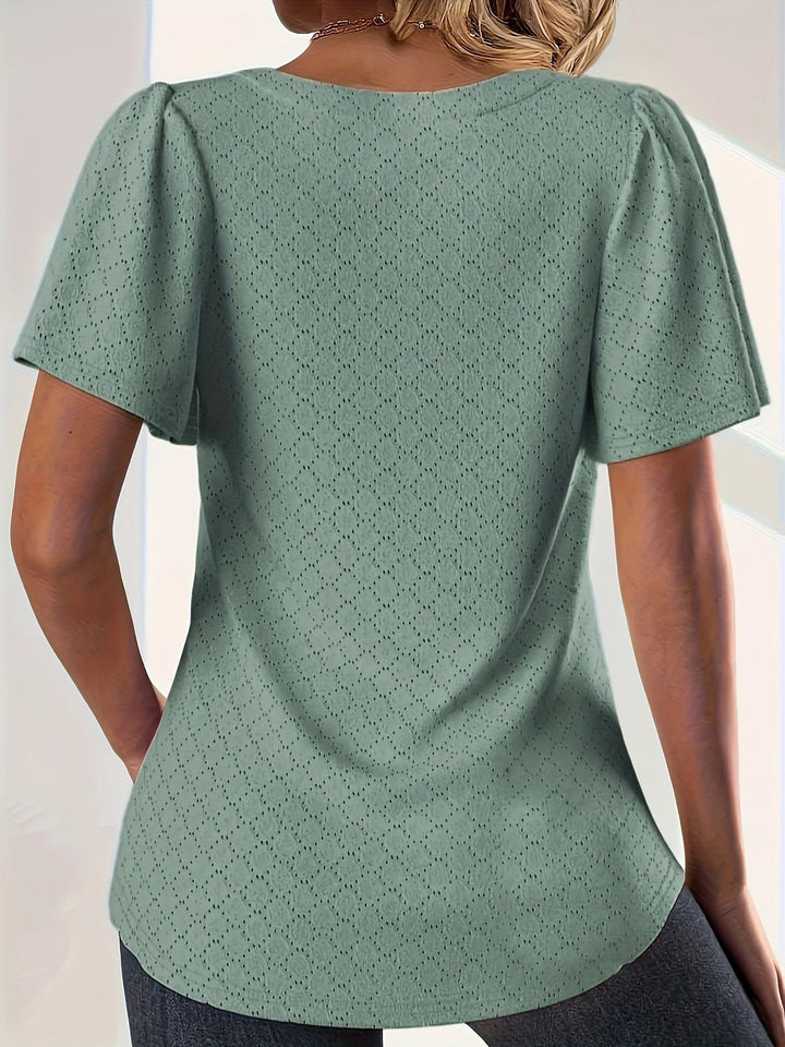 Dame Hollow Flounce Halterneck Top - Hvid, 2XL