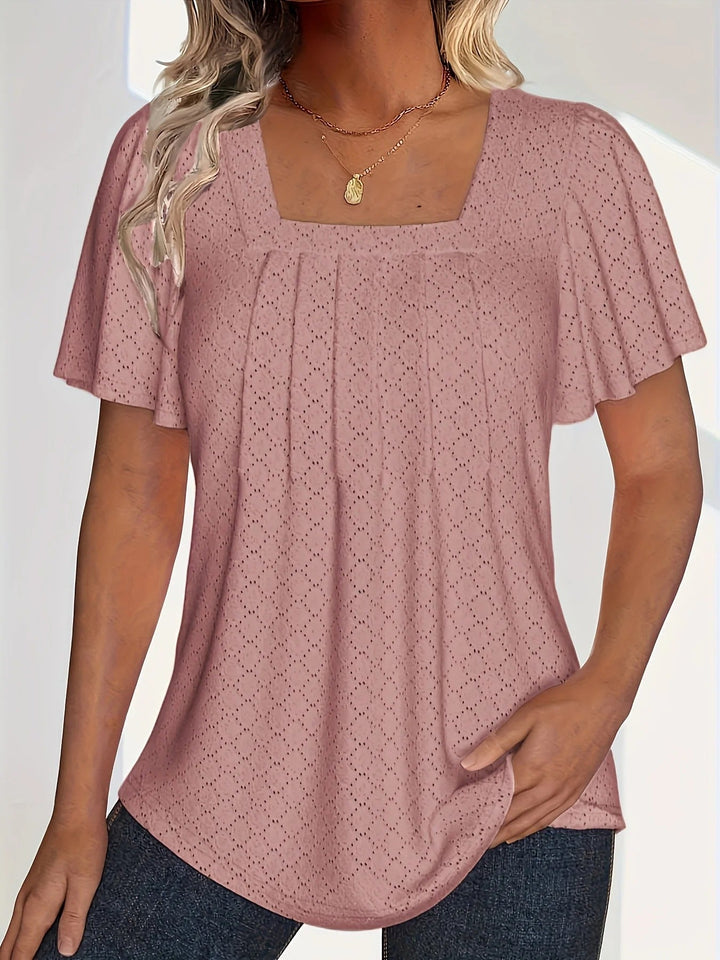 Dame Hollow Flounce Halterneck Top - Grøn, S