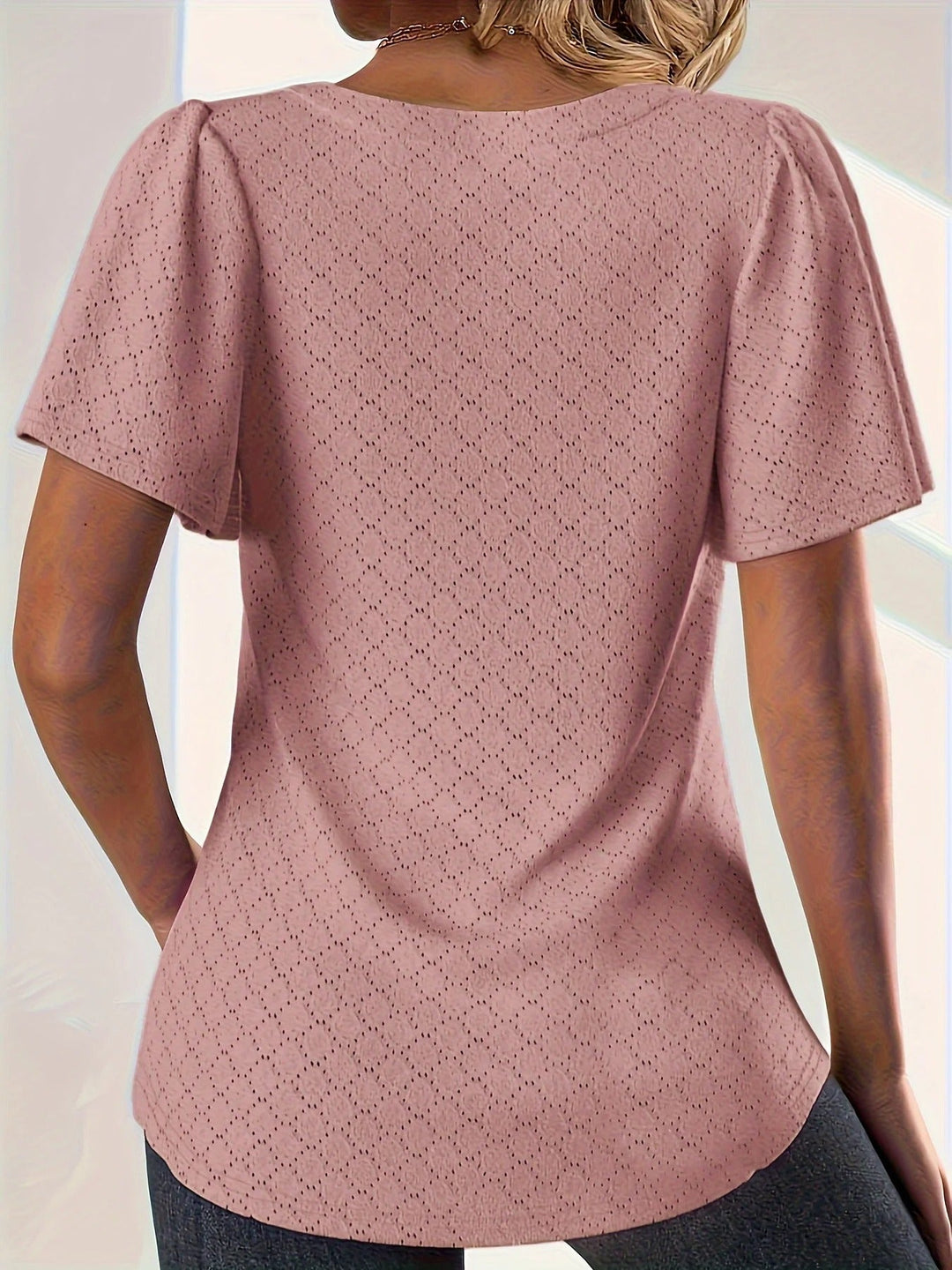 Dame Hollow Flounce Halterneck Top - Grøn, M