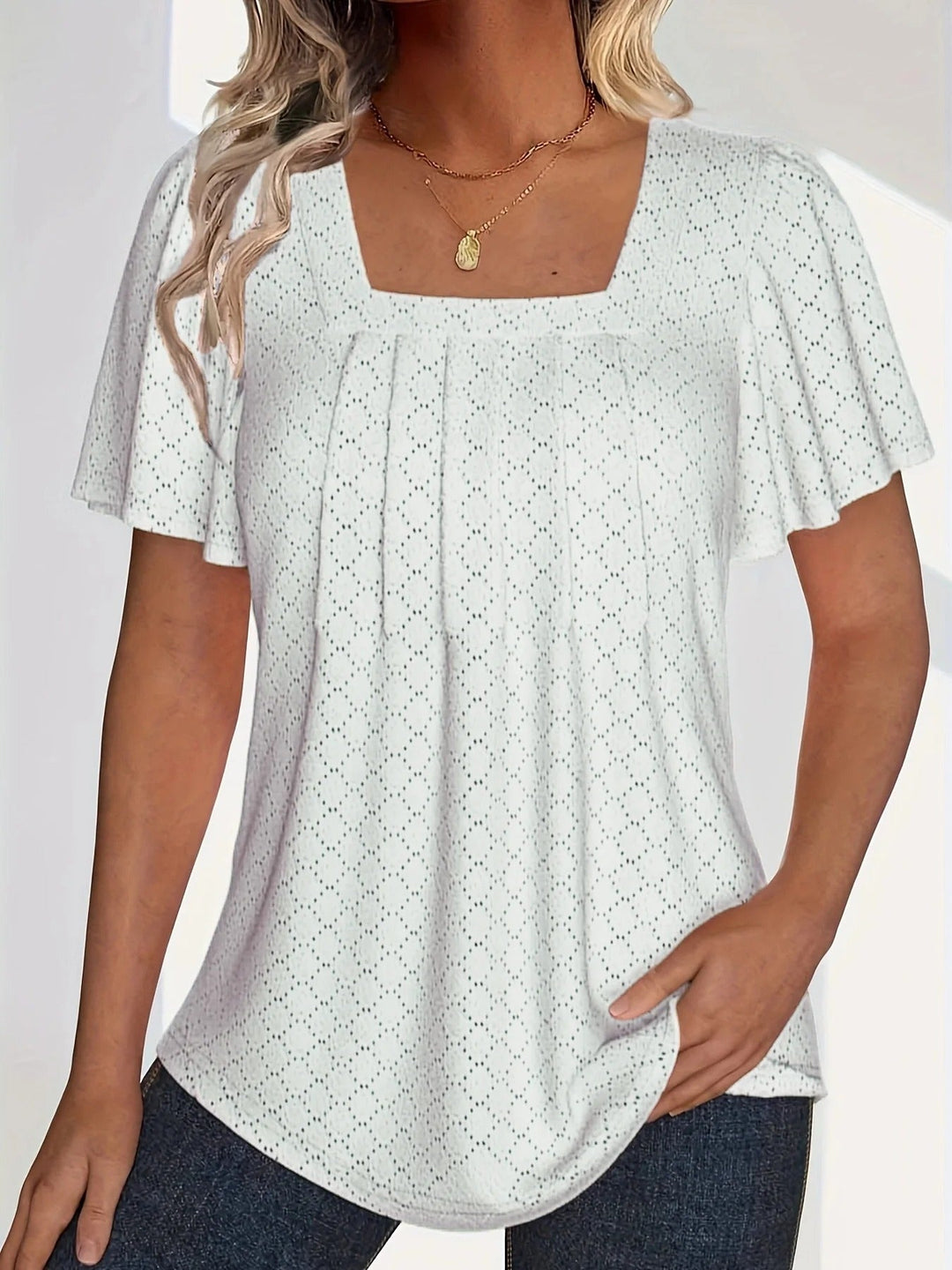 Dame Hollow Flounce Halterneck Top - Grøn, XL