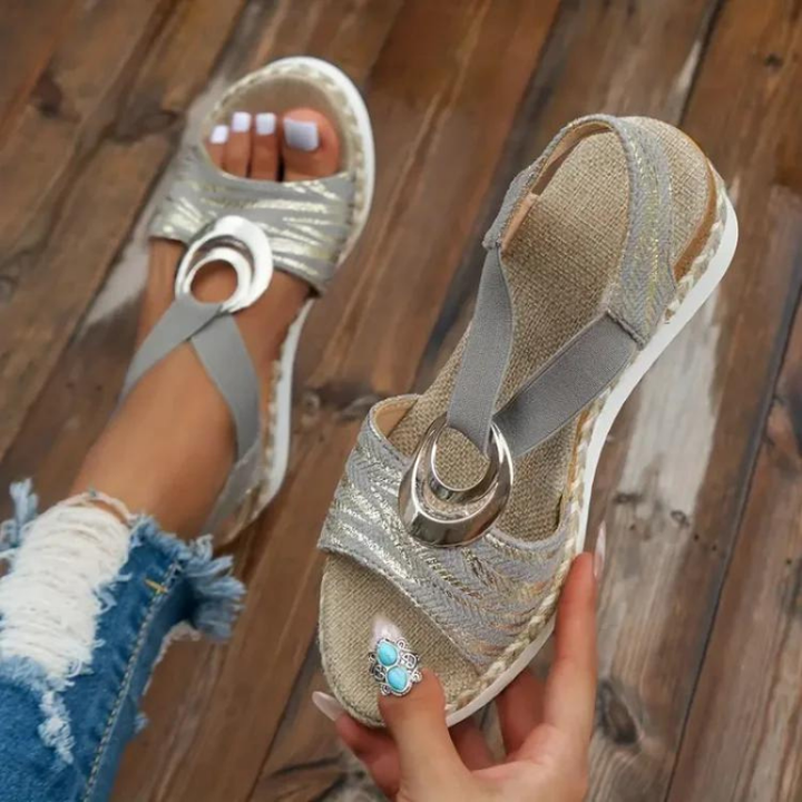 Damen ortopædiske sandaler med åndbart materiale, ergonomisk design, støttende såler, flere farver.