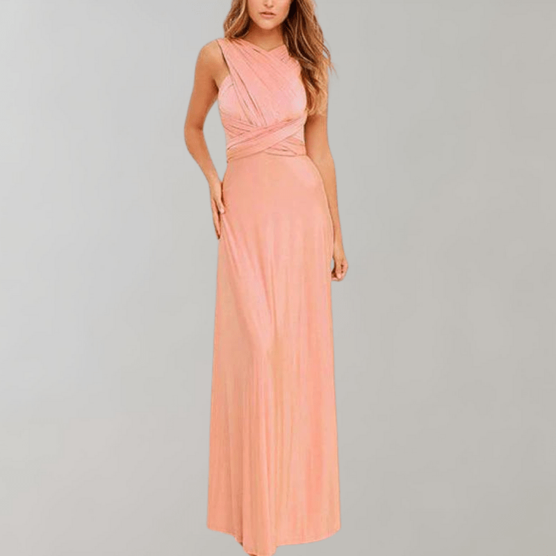 Dame Maxi Kjole Langærmet Alsidi<span style="display: none;">k stil, elegant feminin silhuet, alsidigt design, blødt åndbart stof.</span>