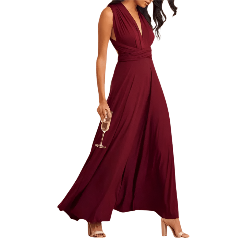 Dame Maxi Kjole Langærmet Alsidi<span style="display: none;">k stil, elegant feminin silhuet, alsidigt design, blødt åndbart stof.</span>