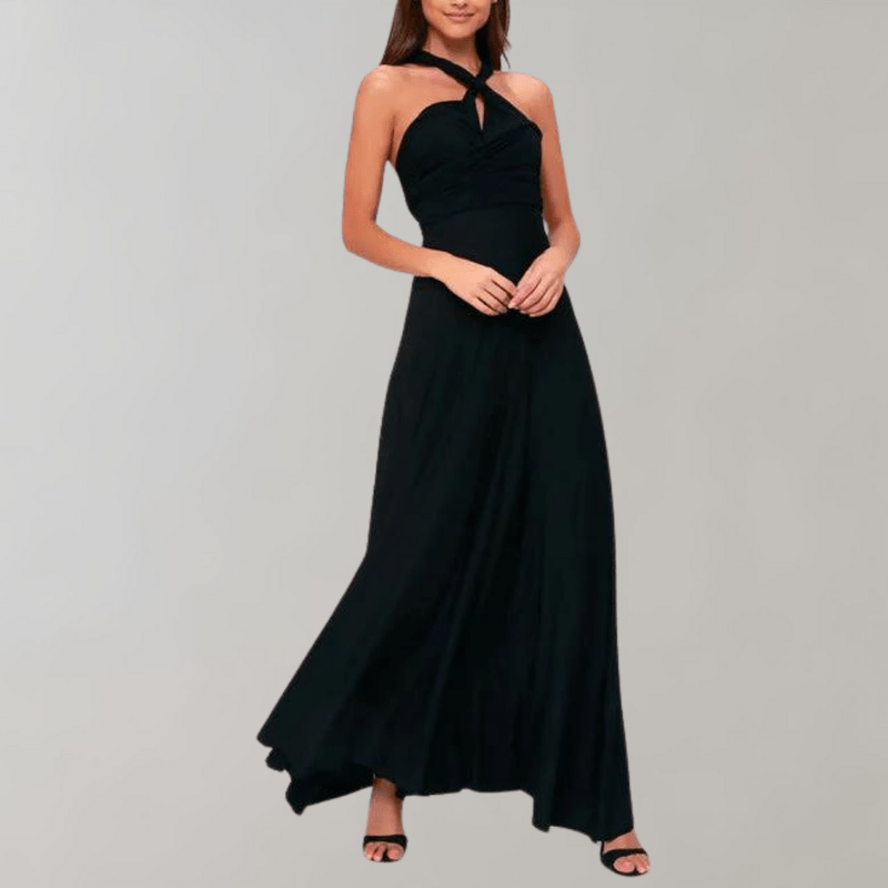 Dame Maxi Kjole Langærmet Alsidi<span style="display: none;">k stil, elegant feminin silhuet, alsidigt design, blødt åndbart stof.</span>