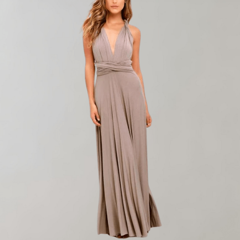 Dame Maxi Kjole Langærmet Alsidi<span style="display: none;">k stil, elegant feminin silhuet, alsidigt design, blødt åndbart stof.</span>