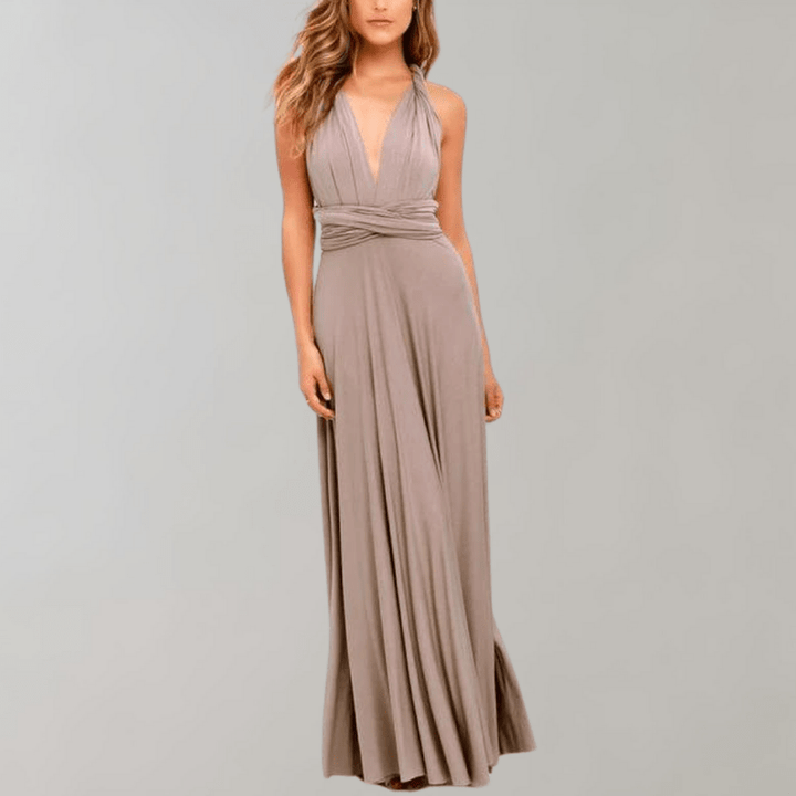 Dame Maxi Kjole Langærmet Alsidi<span style="display: none;">k stil, elegant feminin silhuet, alsidigt design, blødt åndbart stof.</span>