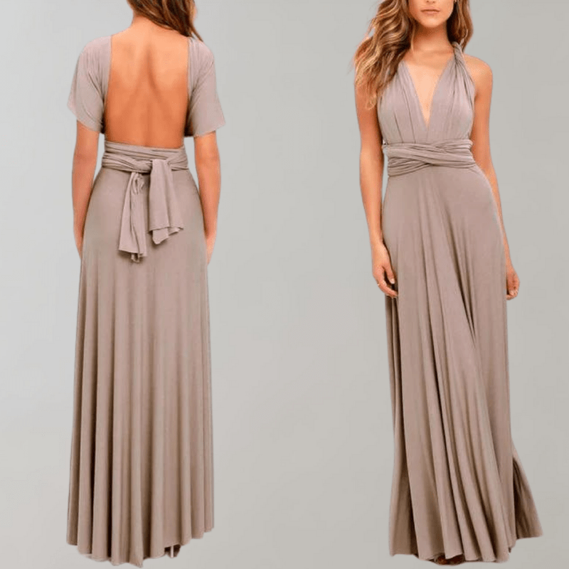 Dame Maxi Kjole Langærmet Alsidi<span style="display: none;">k stil, elegant feminin silhuet, alsidigt design, blødt åndbart stof.</span>