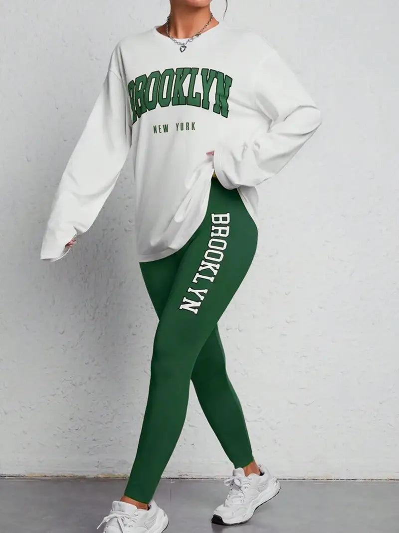 Dame langærmet rund hals t-shirt i bomuld, klassisk design, flere farver, alsidigt tøj.