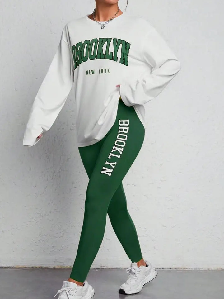 Dame langærmet rund hals t-shirt i bomuld, klassisk design, flere farver, alsidigt tøj.