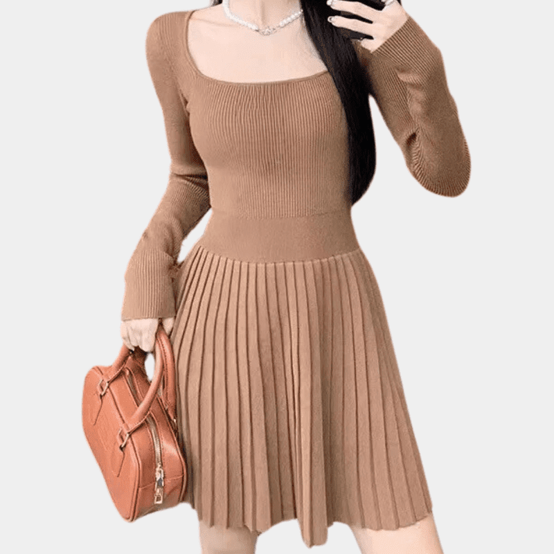 Damekjole med lange ærmer, moderne silhuet, afslappet pasform og elegant look.
