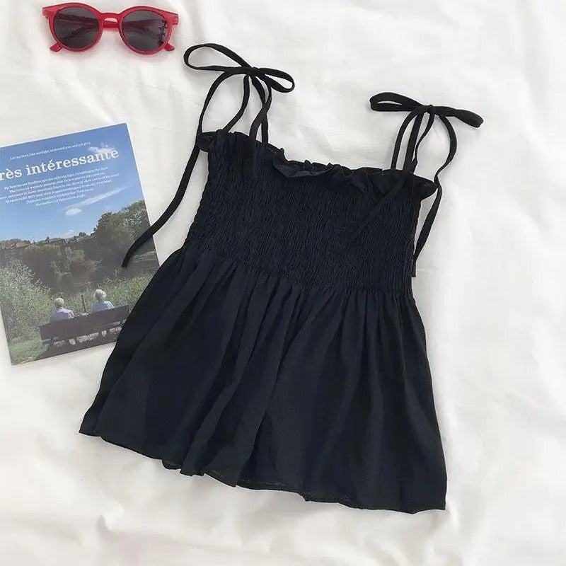 Dame Cropped Top med Plisseret Detalje og Halterneck, trendy halterneck, blødt stof, sommerstil, kort top