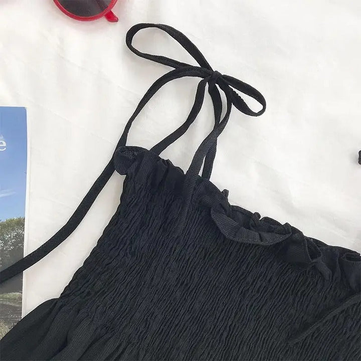 Dame Cropped Top med Plisseret Detalje og Halterneck, trendy halterneck, blødt stof, sommerstil, kort top