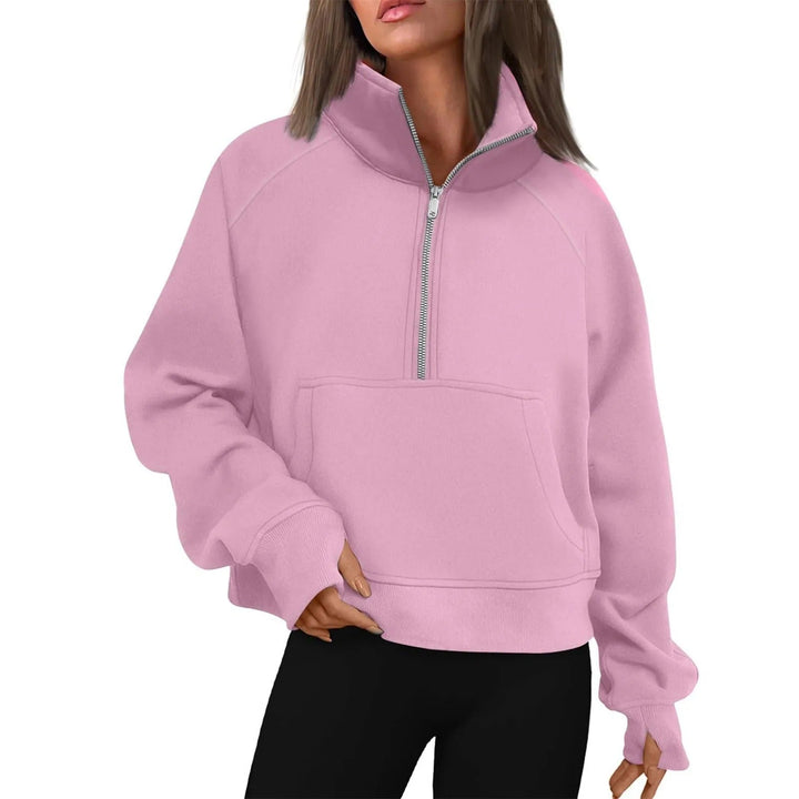 Naisten pystykauluksinen fleece-villatakki, pehmeä ja lämmin. Sopii arkeen tai retkeilyyn, saatavilla eri väreissä.
