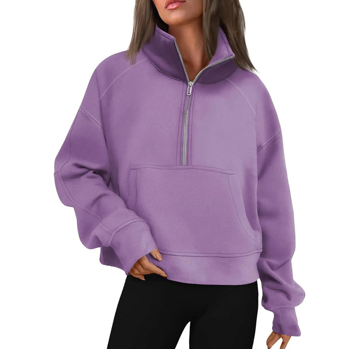 Naisten pystykauluksinen fleece-villatakki, pehmeä ja lämmin. Sopii arkeen tai retkeilyyn, saatavilla eri väreissä.