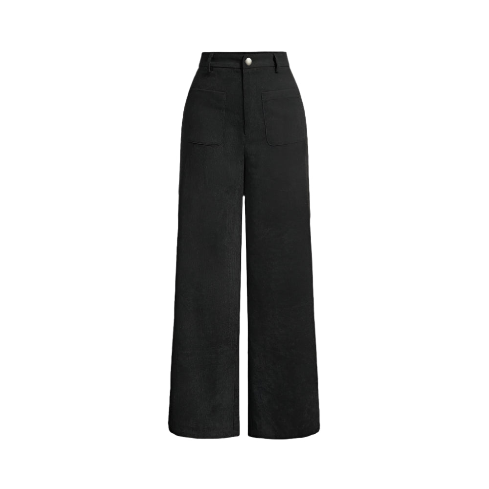 Dame retro bukser, vintage stil, multifarvet; naturlig talje, praktiske lommer.