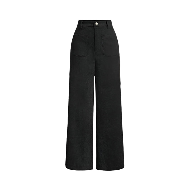 Dame retro bukser, vintage stil, multifarvet; naturlig talje, praktiske lommer.