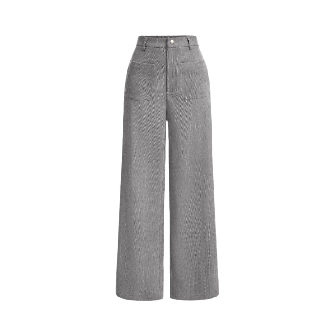 Dame retro bukser, vintage stil, multifarvet; naturlig talje, praktiske lommer.