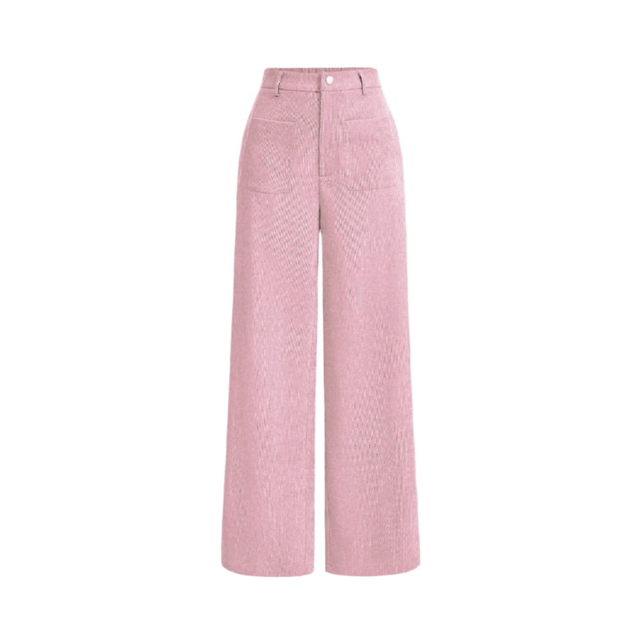 Dame retro bukser, vintage stil, multifarvet; naturlig talje, praktiske lommer.