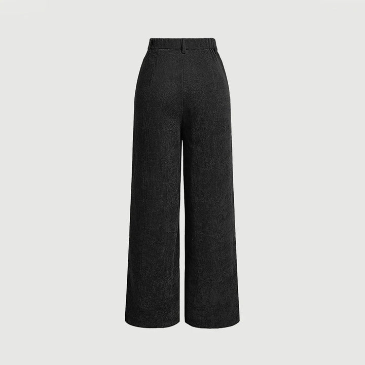 Dame retro bukser, vintage stil, multifarvet; naturlig talje, praktiske lommer.
