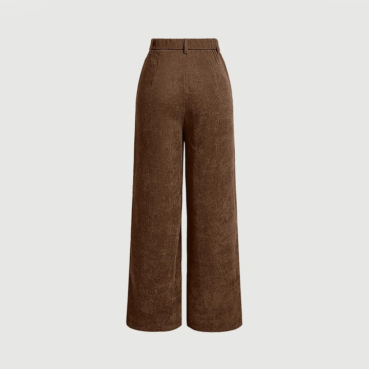 Dame retro bukser, vintage stil, multifarvet; naturlig talje, praktiske lommer.