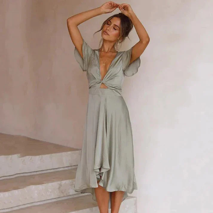 Dame retro festkjole i vintage stil