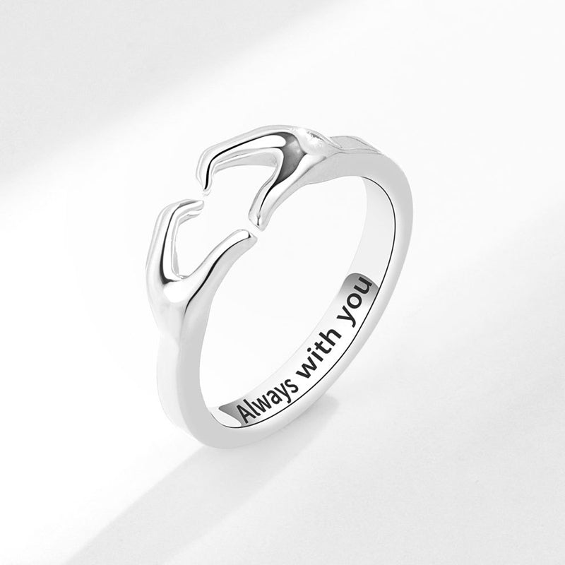 Dame hjerte ring i kobber og guld, hjerteformet, stilfuldt og elegant smykke perfekt som gave.