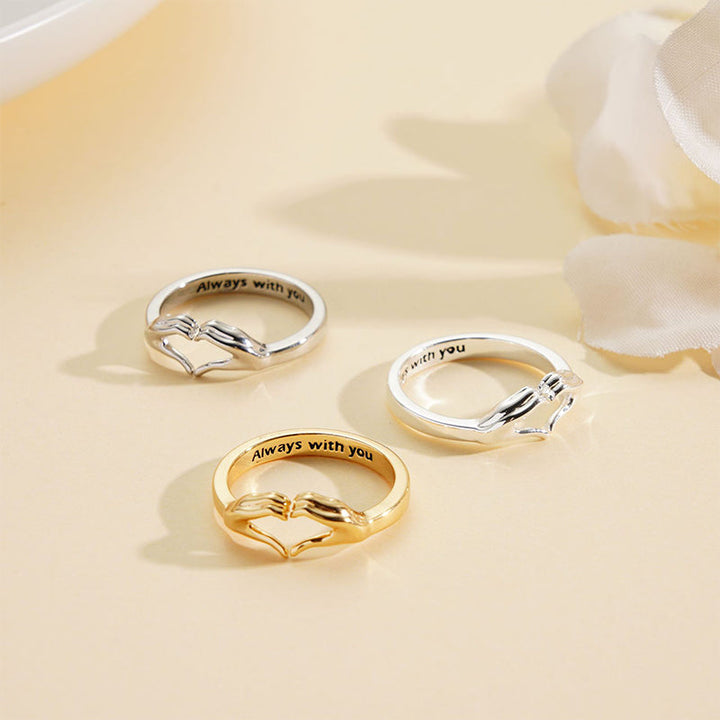 Dame hjerte ring i kobber og guld, hjerteformet, stilfuldt og elegant smykke perfekt som gave.