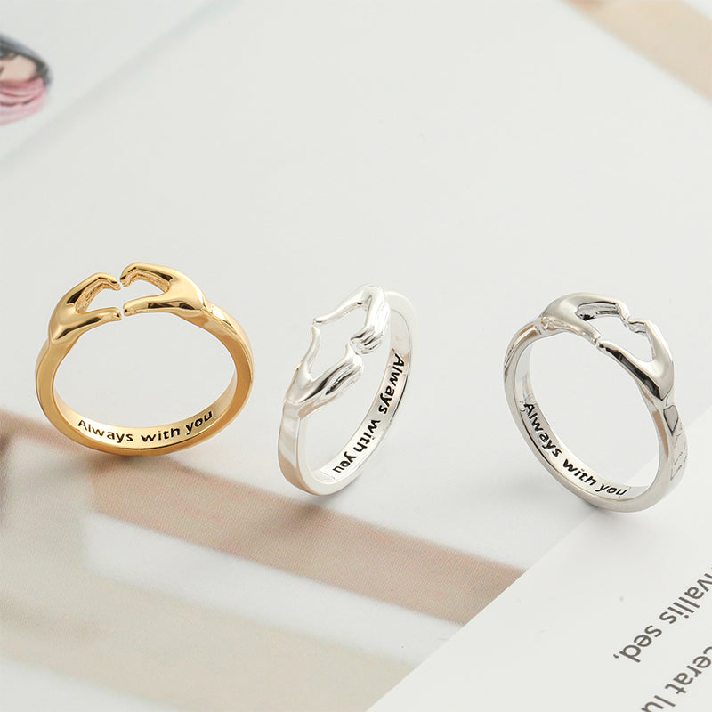 Dame hjerte ring i kobber og guld, hjerteformet, stilfuldt og elegant smykke perfekt som gave.