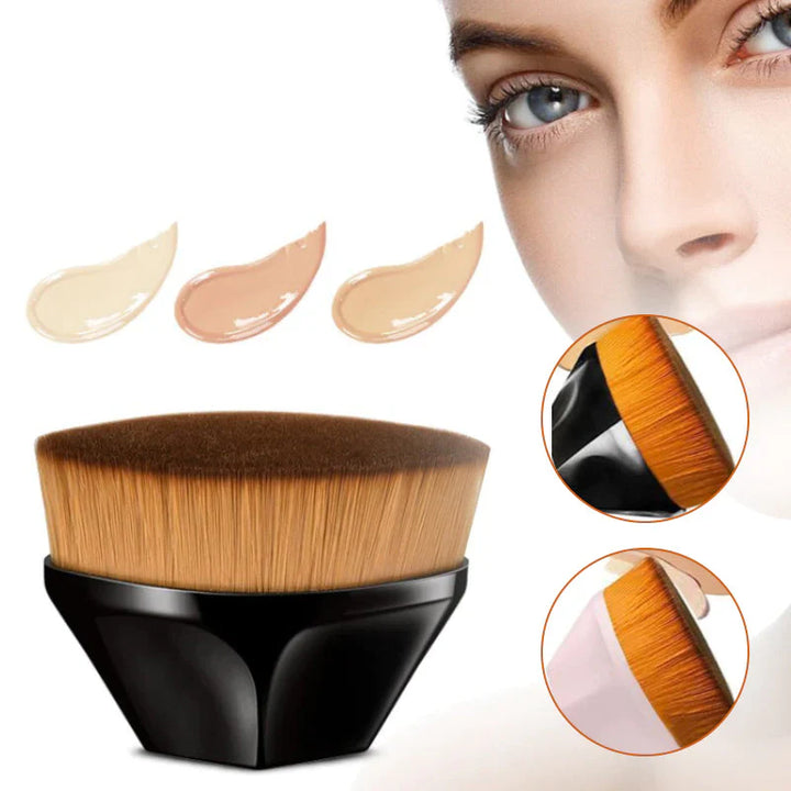 Dame diamantformet foundation pensel, pink, bløde børster til professionel makeup.