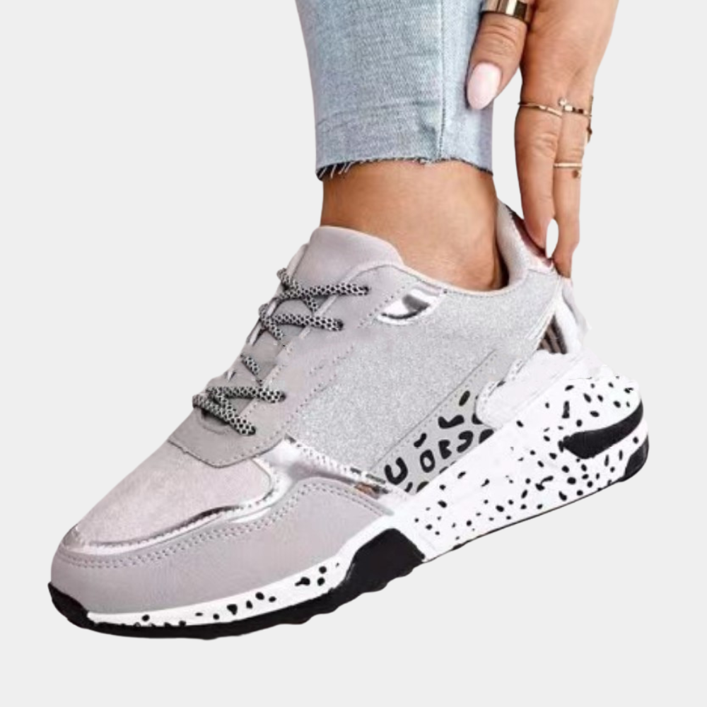Naisten trendikkäät sneakersit, valkoinen iskunvaimennuspohja, täydellinen arkiseen tyyliin ja mukavuuteen.