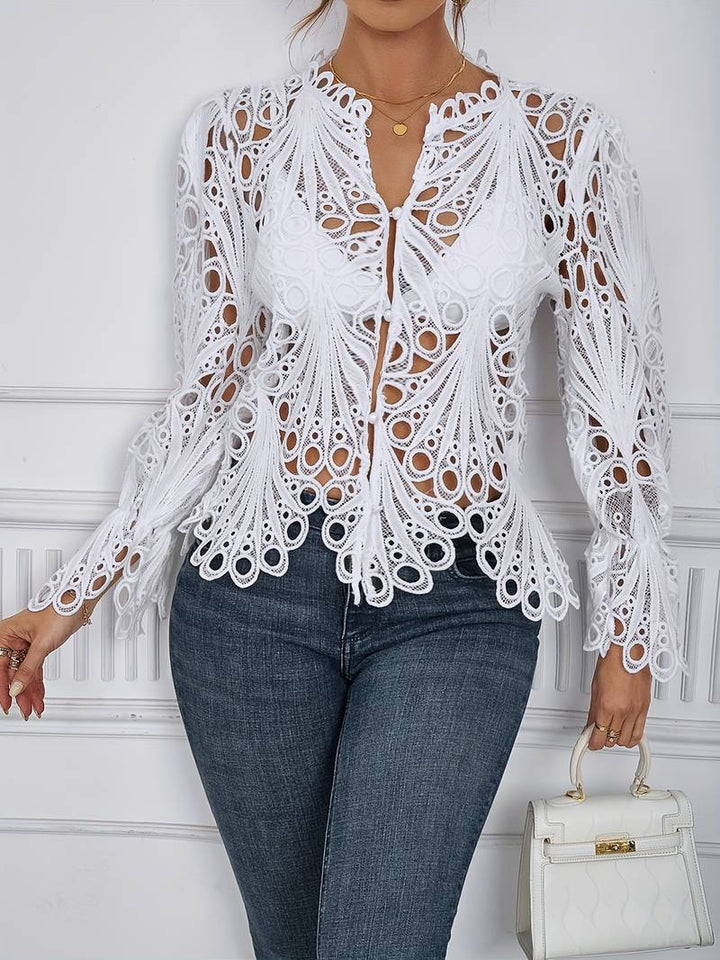 Dame Asymmetrisk Bluse Bagside