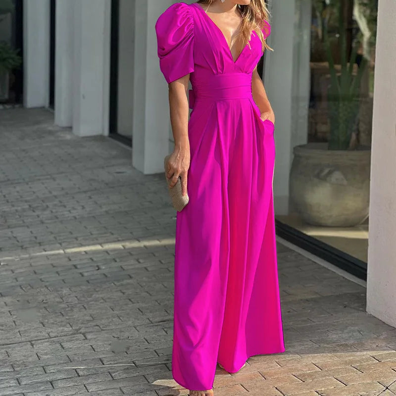 Dame jumpsuit i gul farve