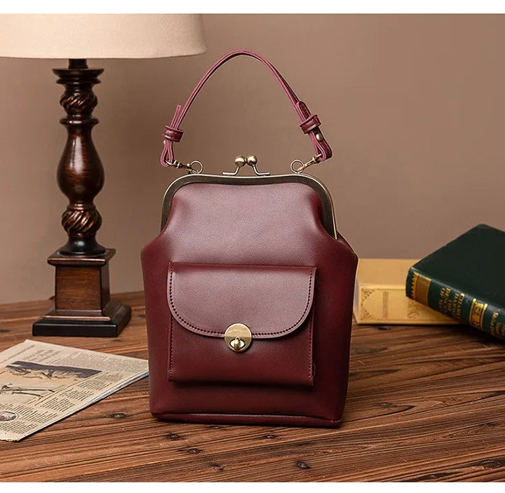 Dame stilfuld kunstlæder crossbody taske, sofistikeret spænde, hverdags- og festbrug, sort