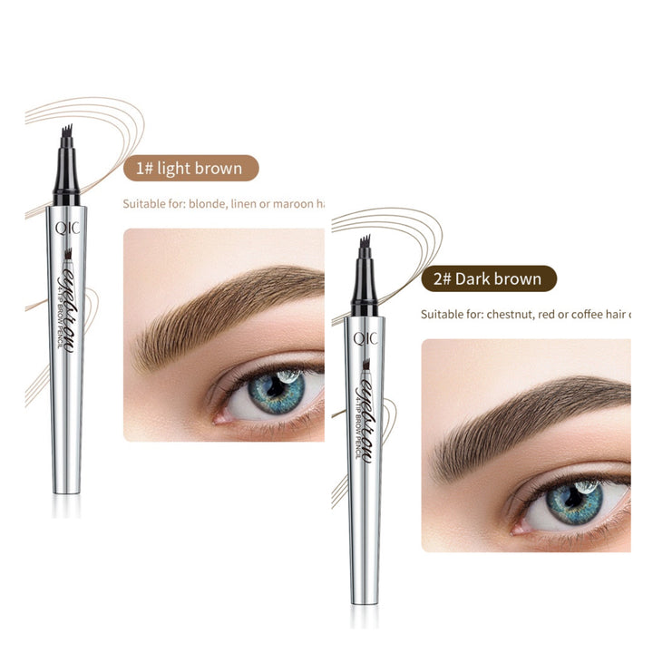 Naisten vedenkestävä 3D microblading kulmakynä, neljän haarukan tarkkuus, tarkat ja aidot kulmakarvat.