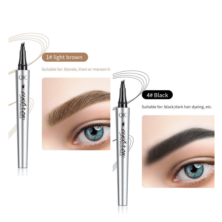 Naisten vedenkestävä 3D microblading kulmakynä, neljän haarukan tarkkuus, tarkat ja aidot kulmakarvat.